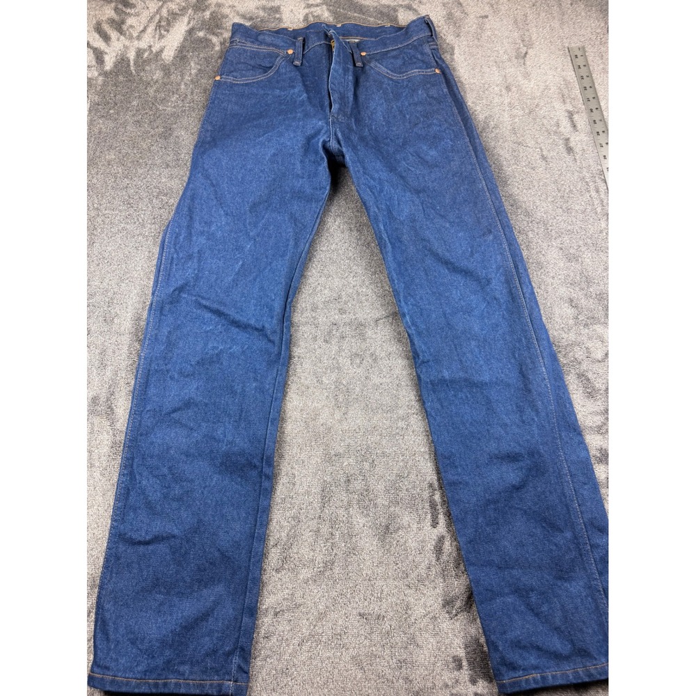 Wrangler‎ 13MWZ Cowboy Cut Original Fit Jeans Mens 30x32 Indigo Blue Rigid Denim